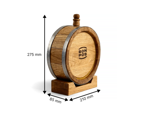 Flachmann 1L aus Eichenholz BonPos