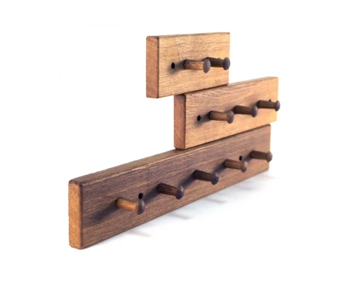 Wandgarderobe mit 3 Haken aus Eichenholz - kaufen in Deutschland | Bonpos