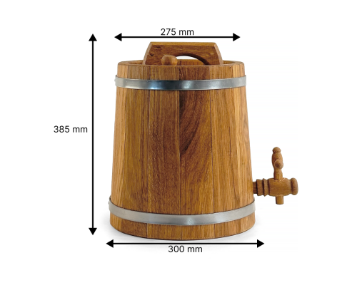 Vertikales Eichenfass BonPos 15L für Wein