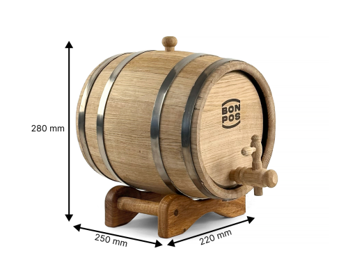 Eichenfass 5L für Wein von Bonpos