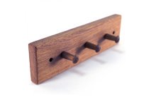 Wandgarderobe mit 3 Haken aus Eichenholz